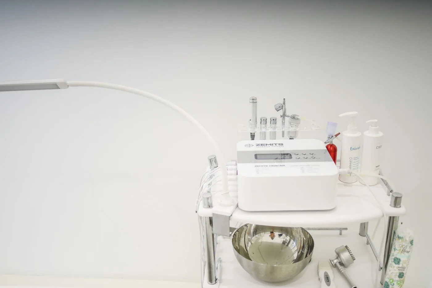 Professional skincare equipment in a treatment room